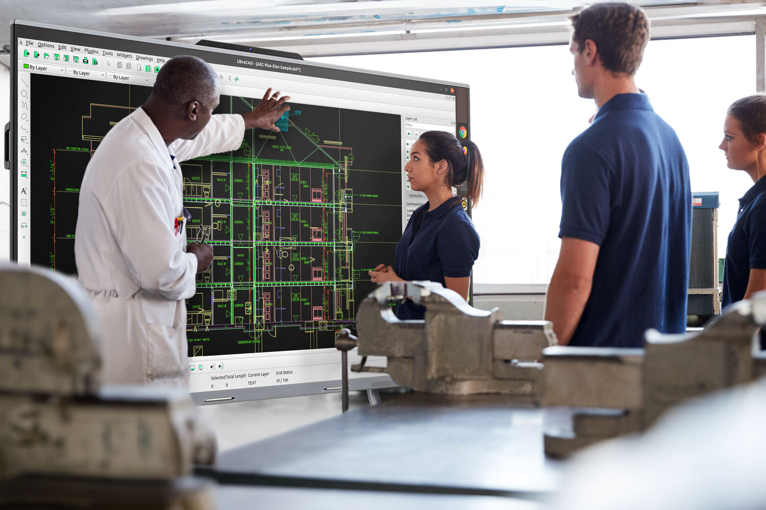 Interaktives Whiteboard im Klassenzimmer